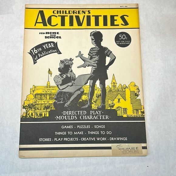 VTG Children's Activities For Home & School Magazine Book May1950 - Picture 1 of 7